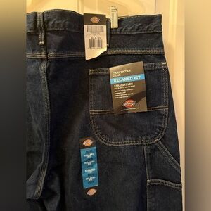 New Dickies Straight Leg Relaxed Fit Carpenter Jeans Dark Blue men’s 44X30